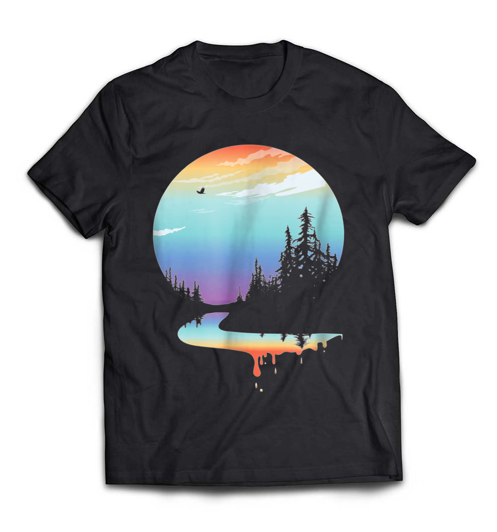 Abstract Dripping Outdoors Shirt: A Unique Style for Nature Lovers